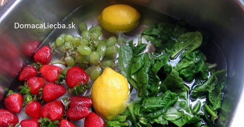 čistenie ovocia a zeleniny od pesticídov